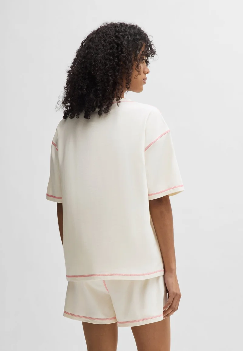 HUGO Stretch-cotton pyjamas with contrast logos